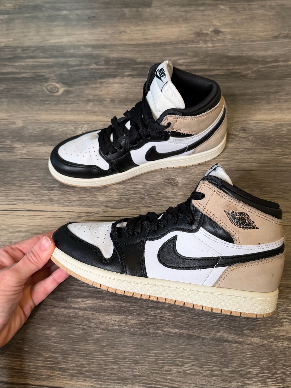 Nike Air Jordan 1 Retro High OG GS 3Y Latte Black White FD2597-021 Sneakers